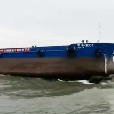 LNG船使用船用下水气囊下水